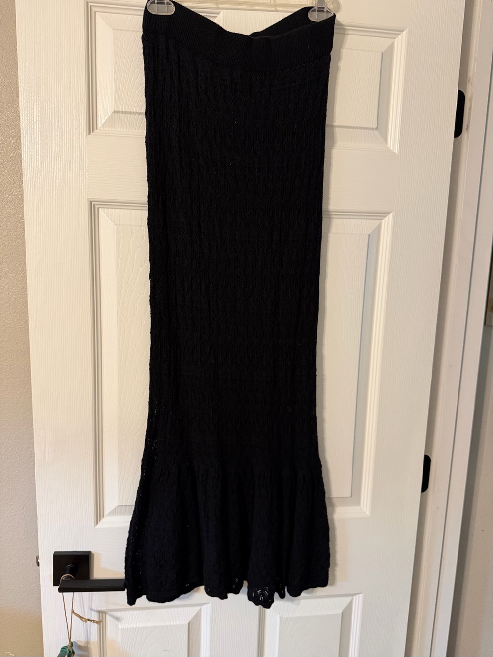 House of Harlow 1960 Black Knit Garment with Gold Logo